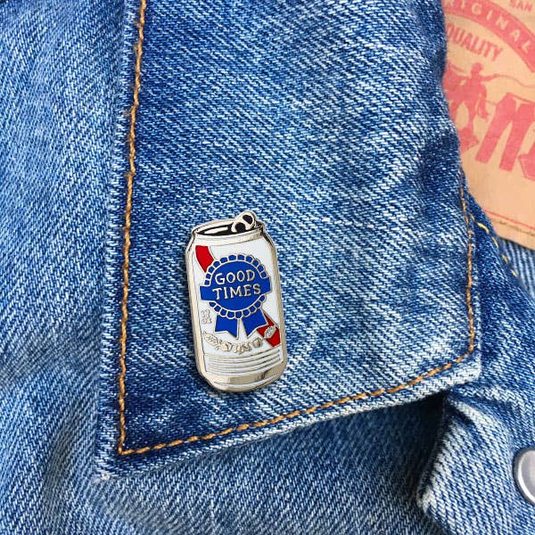 PBR Good Times Beer Can Pin