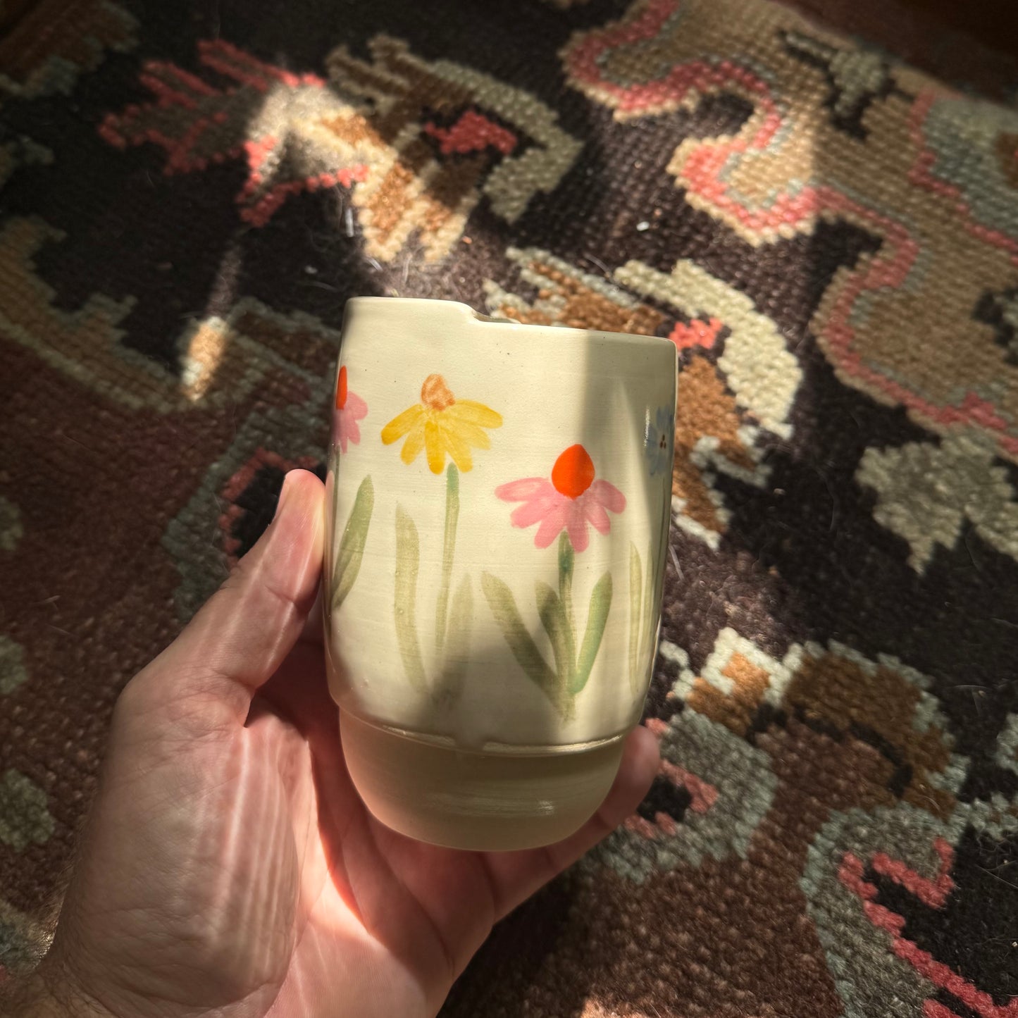 Kimly Ceramics - Native Wildflowers Painted Sipper Mug