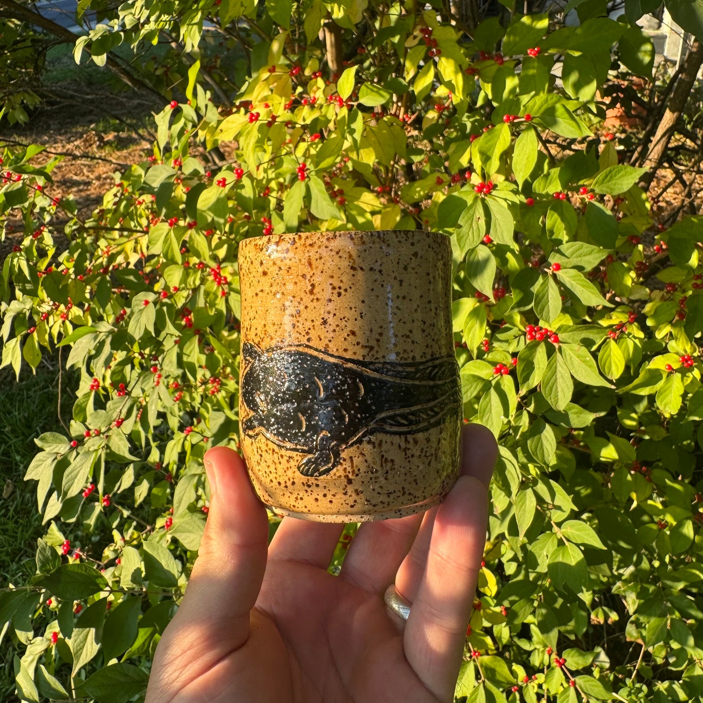 Spooky Ceramics - Tadpole Thumb Cup