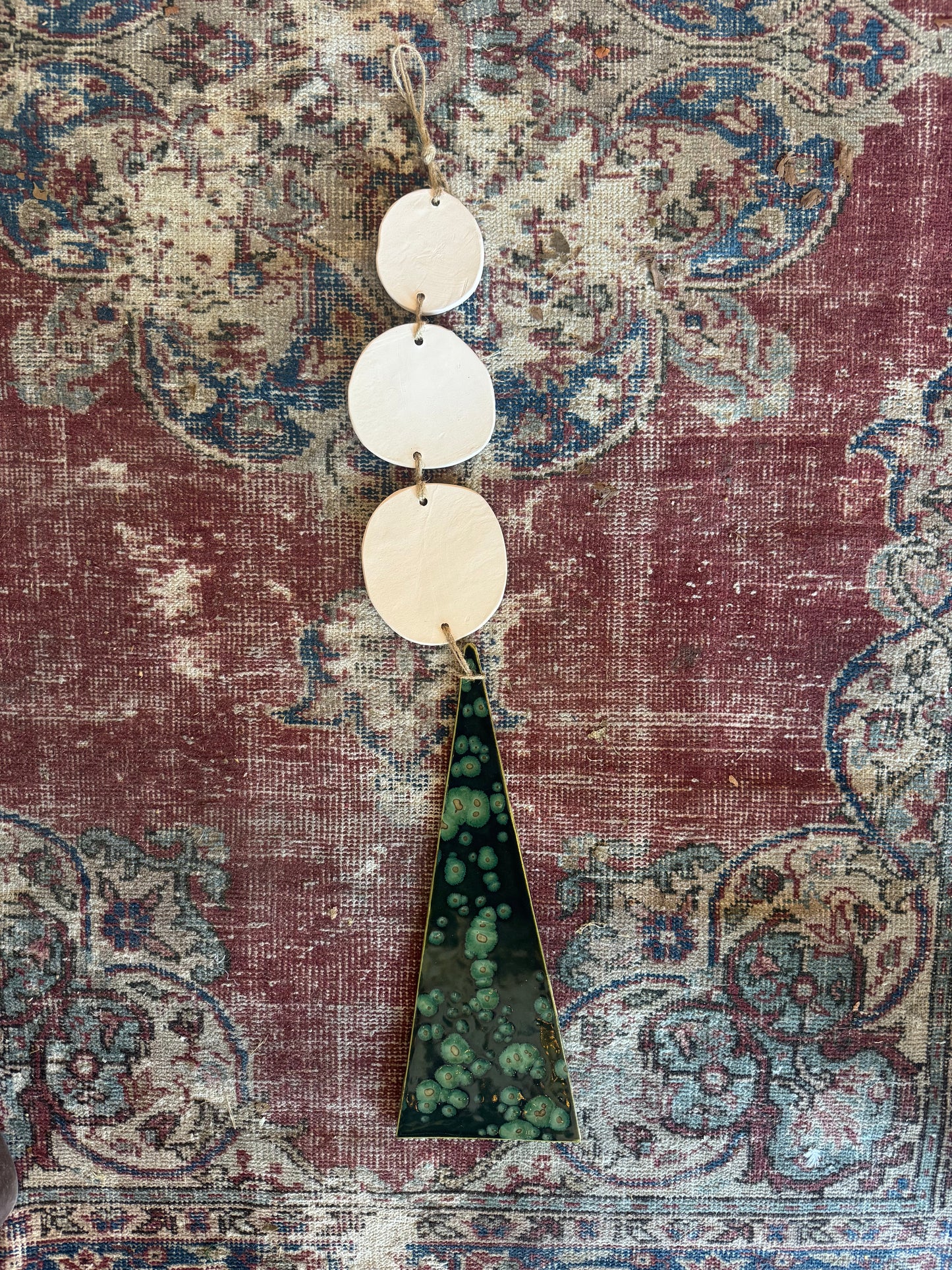 Sam - Large Emerald Green Ceramic Wall Hanging