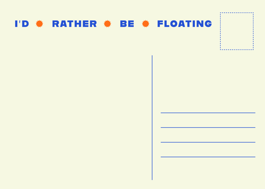 I'd Rather Be Floating the Buffalo 5x7" Print by West Hand Co.
