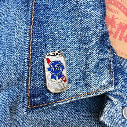 PBR Good Times Beer Can Pin