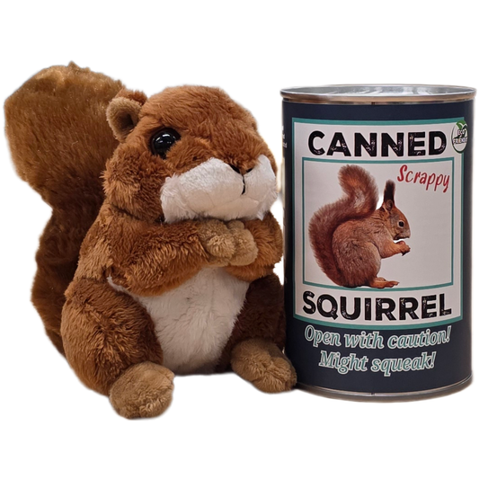 Canned Squirrel | Stuffed Animal Plush | Funny Jokes: Pop Top Lid