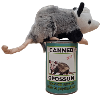 Oliver the Canned Opossum | Stuffed Animal Plush w/Jokes: Pop Top Lid
