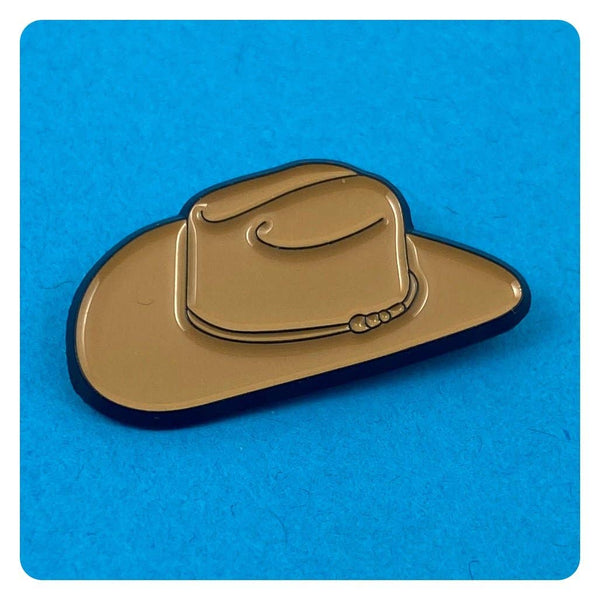 Cattleman's Crease Cowboy Hat Enamel Pin – Pretty Good Neighbors