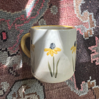 Kimly Ceramics - Black Eyed Susan Painted Mug