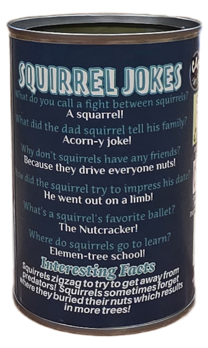 Canned Squirrel | Stuffed Animal Plush | Funny Jokes: Pop Top Lid