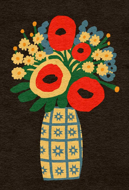 Sticker - Folk Flower Vase
