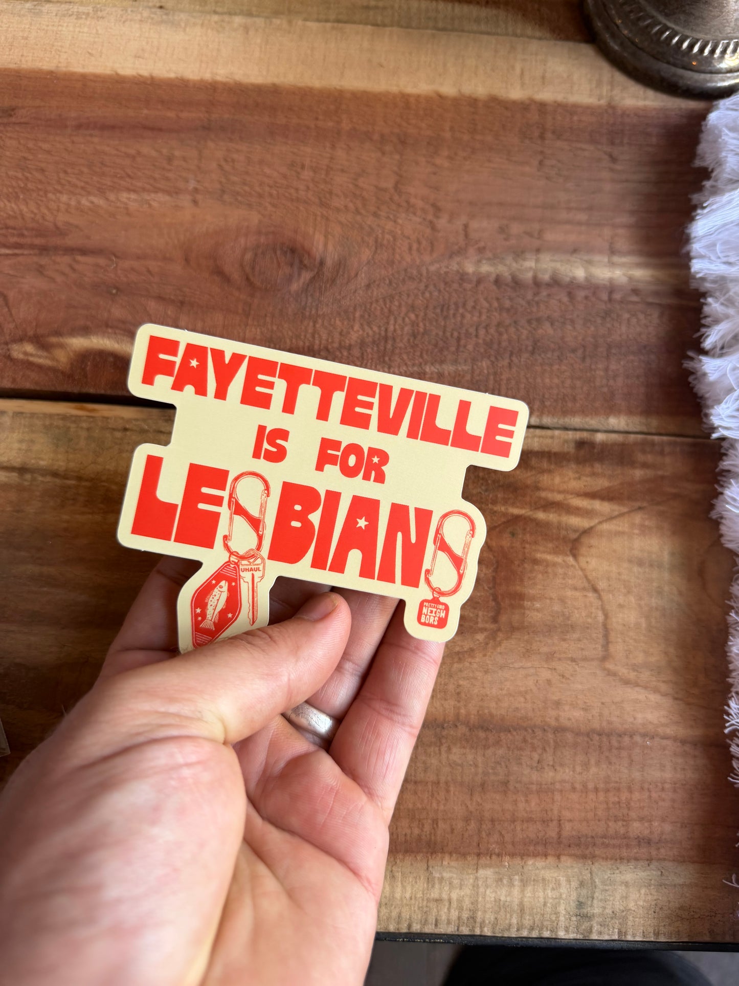 Fayetteville is for Lesbians Sticker