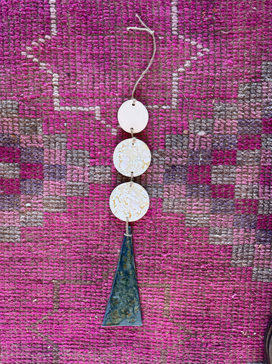 Sam -  Small Emerald Ceramic Wall Hanging