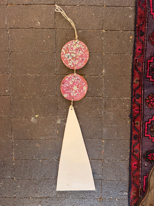 Sam -  Large Crimson Ceramic Wall Hanging