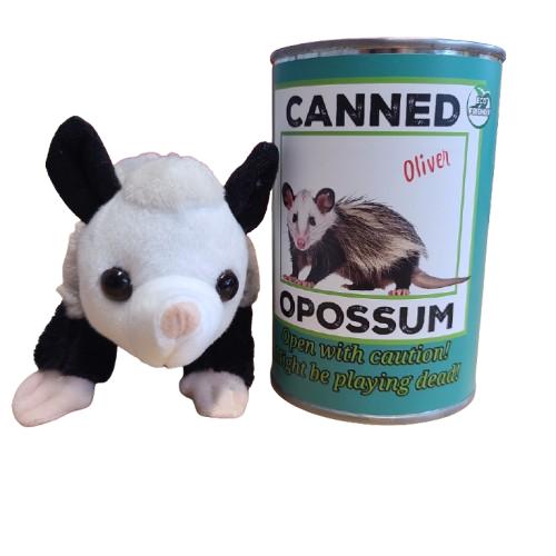 Oliver the Canned Opossum | Stuffed Animal Plush w/Jokes: Pop Top Lid