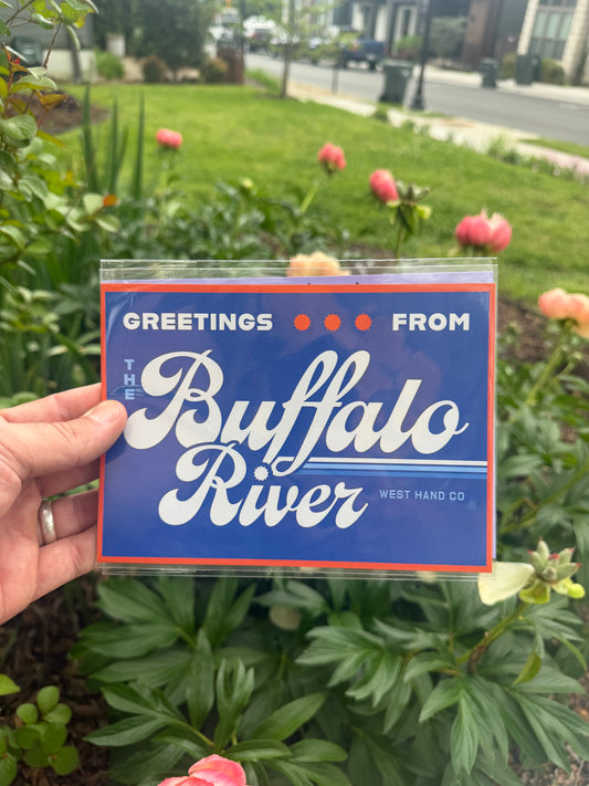 I'd Rather Be Floating the Buffalo 5x7" Print by West Hand Co.