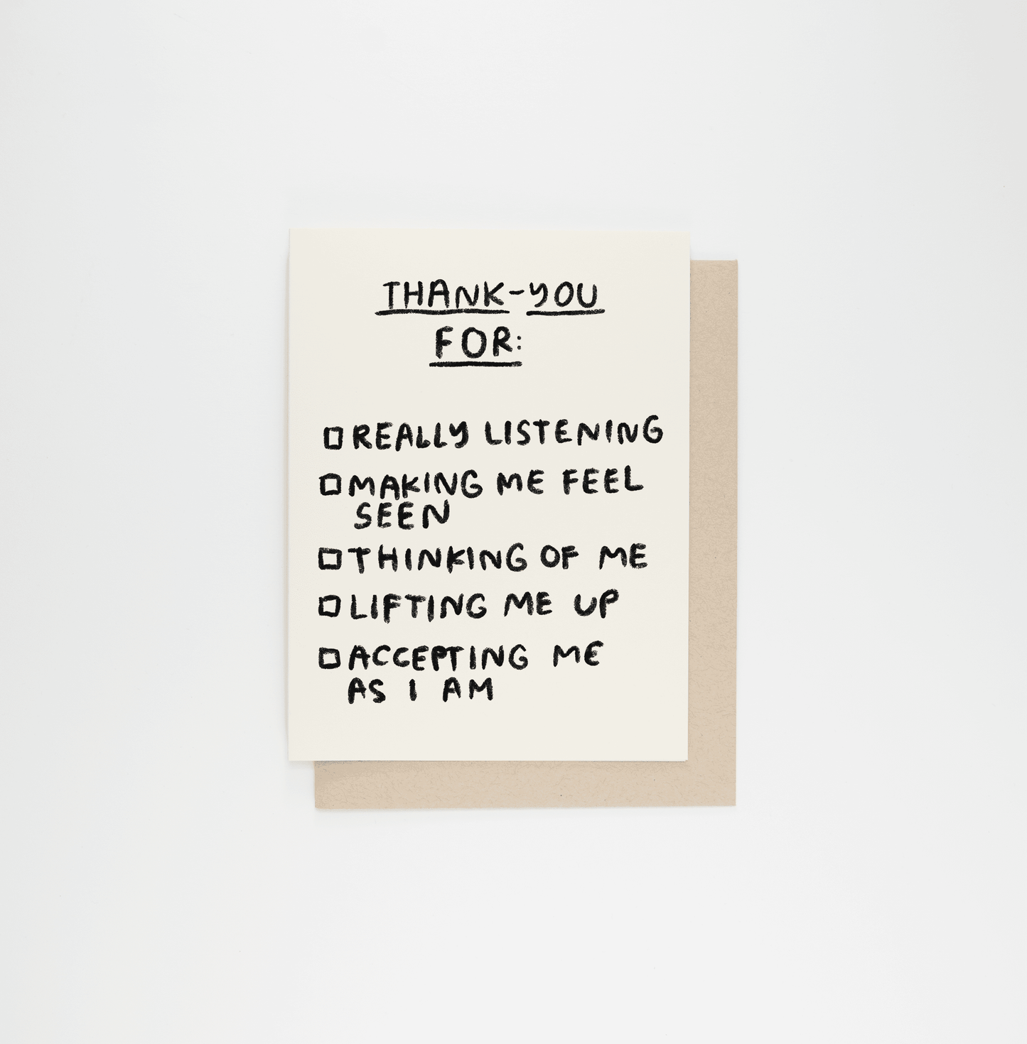 People I've Loved - Thank-You Checklist Card