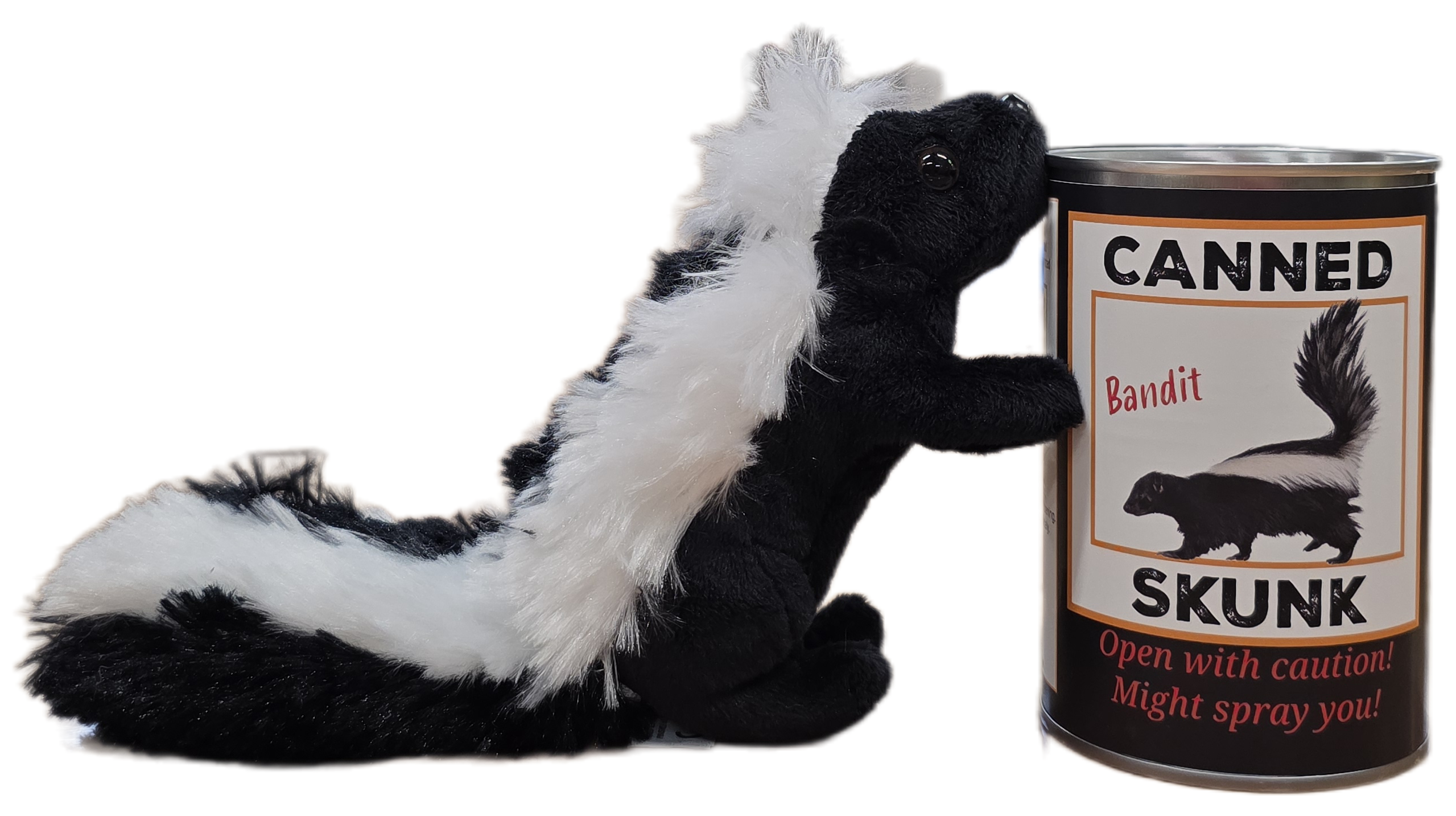 Canned Skunk | Stuffed Animal Plush w/Funny Jokes on Can: Pop Top Lid ...