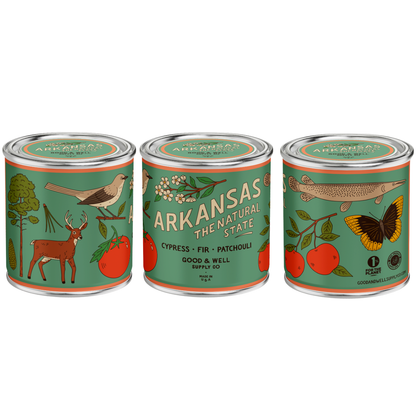 Arkansas State Soy Candle : 1/2 Pint / Cotton Wick