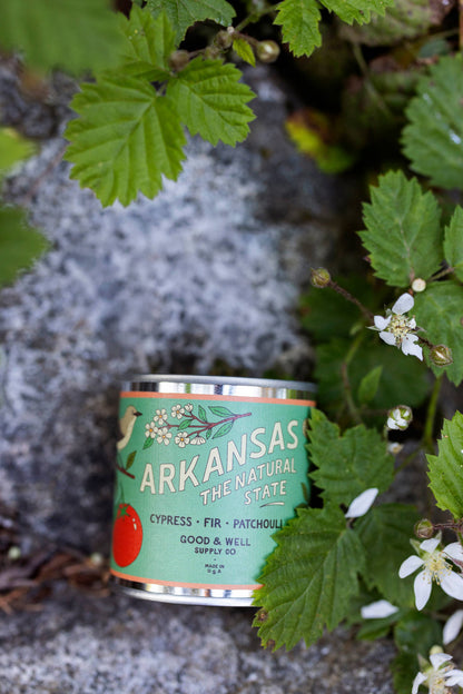 Arkansas State Soy Candle : 1/2 Pint / Cotton Wick