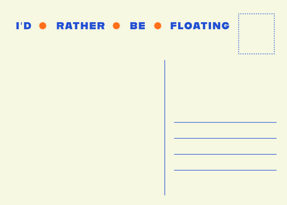 I'd Rather Be Floating the Buffalo 5x7" Print by West Hand Co.