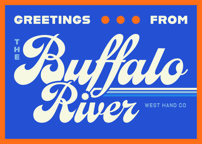 I'd Rather Be Floating the Buffalo 5x7" Print by West Hand Co.