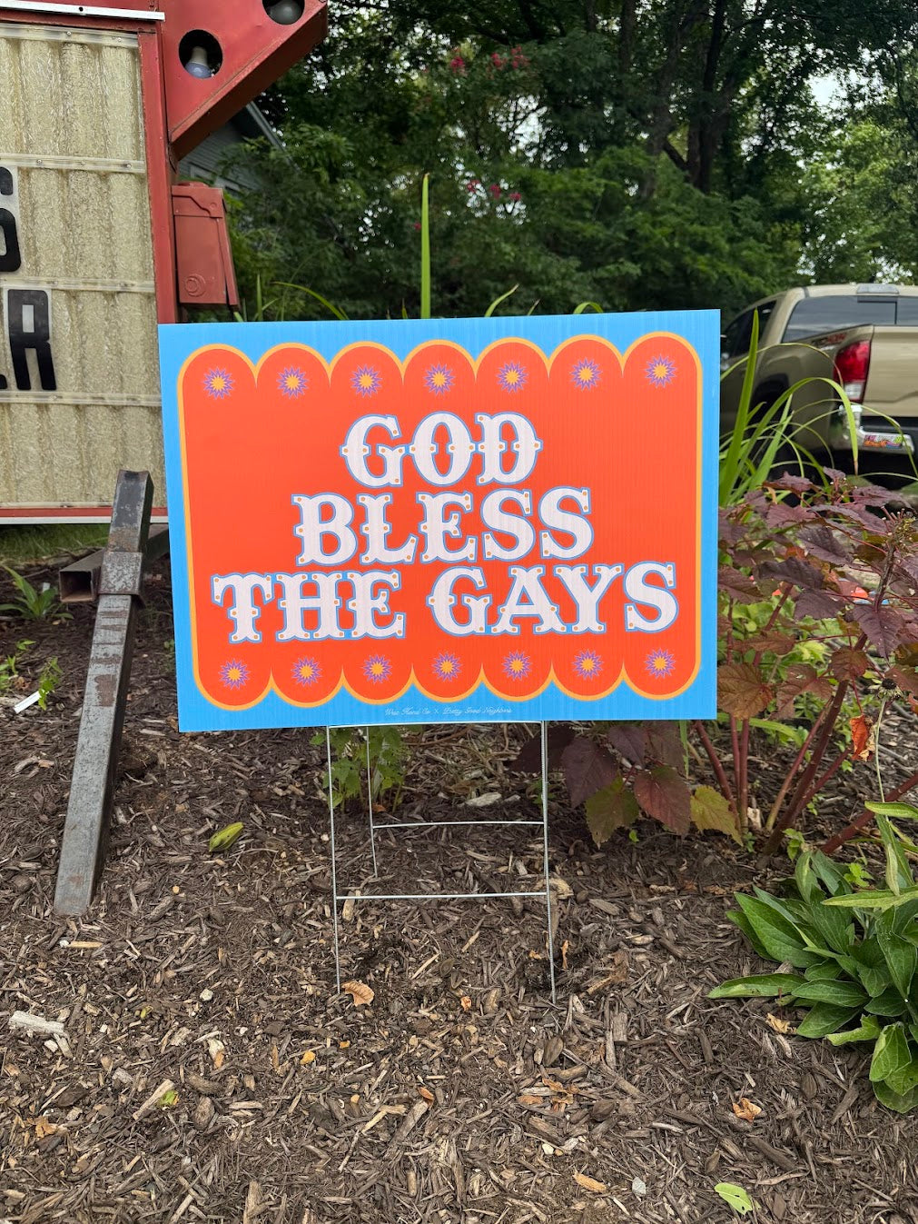 God Bless The Gays Yard Sign