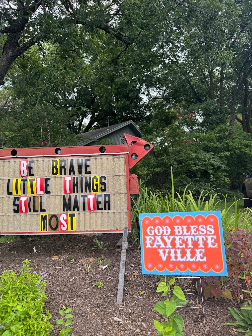 God Bless Fayetteville Yard Sign