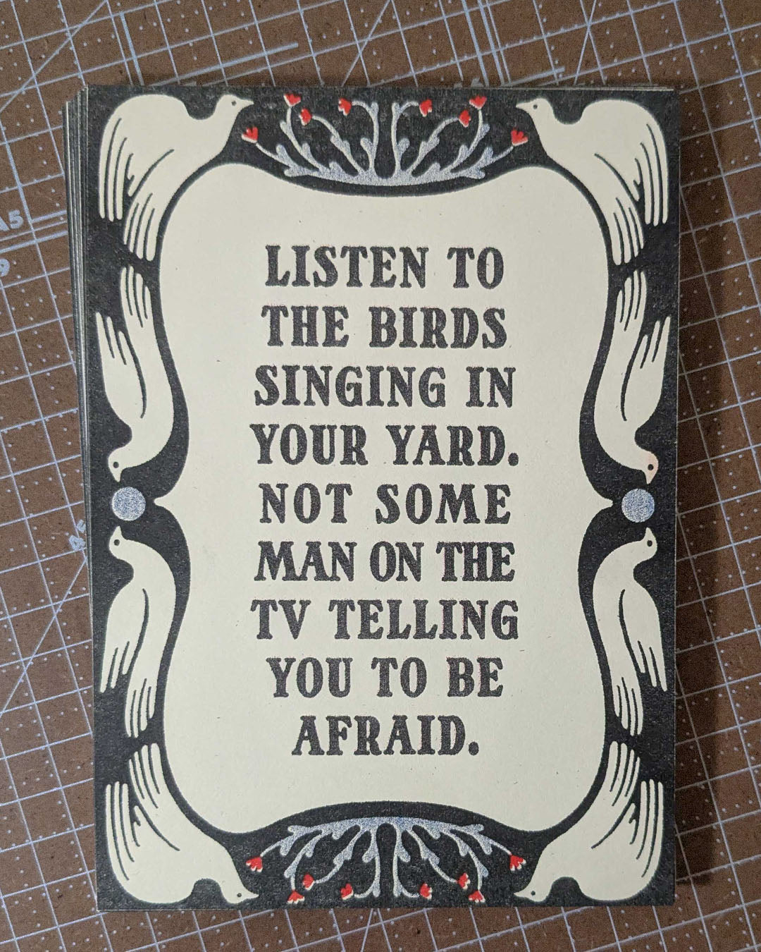 Listen to the Birds Singing 5x7 Print by The Mook Press