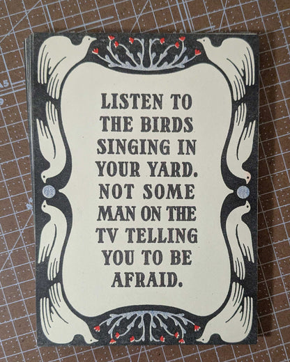 Listen to the Birds Singing 5x7 Print by The Mook Press