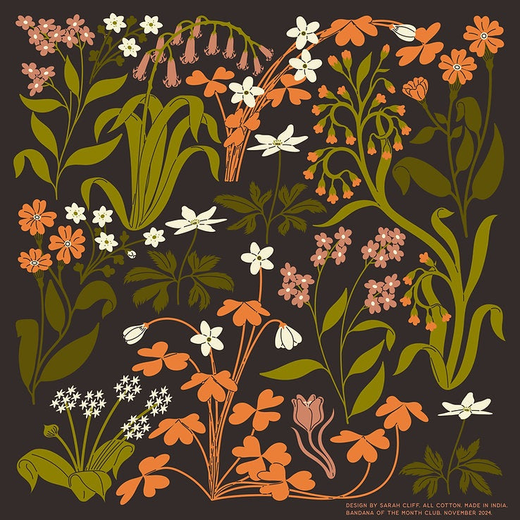 Bandana of the Month Club - Flowers by Sarah Cliff