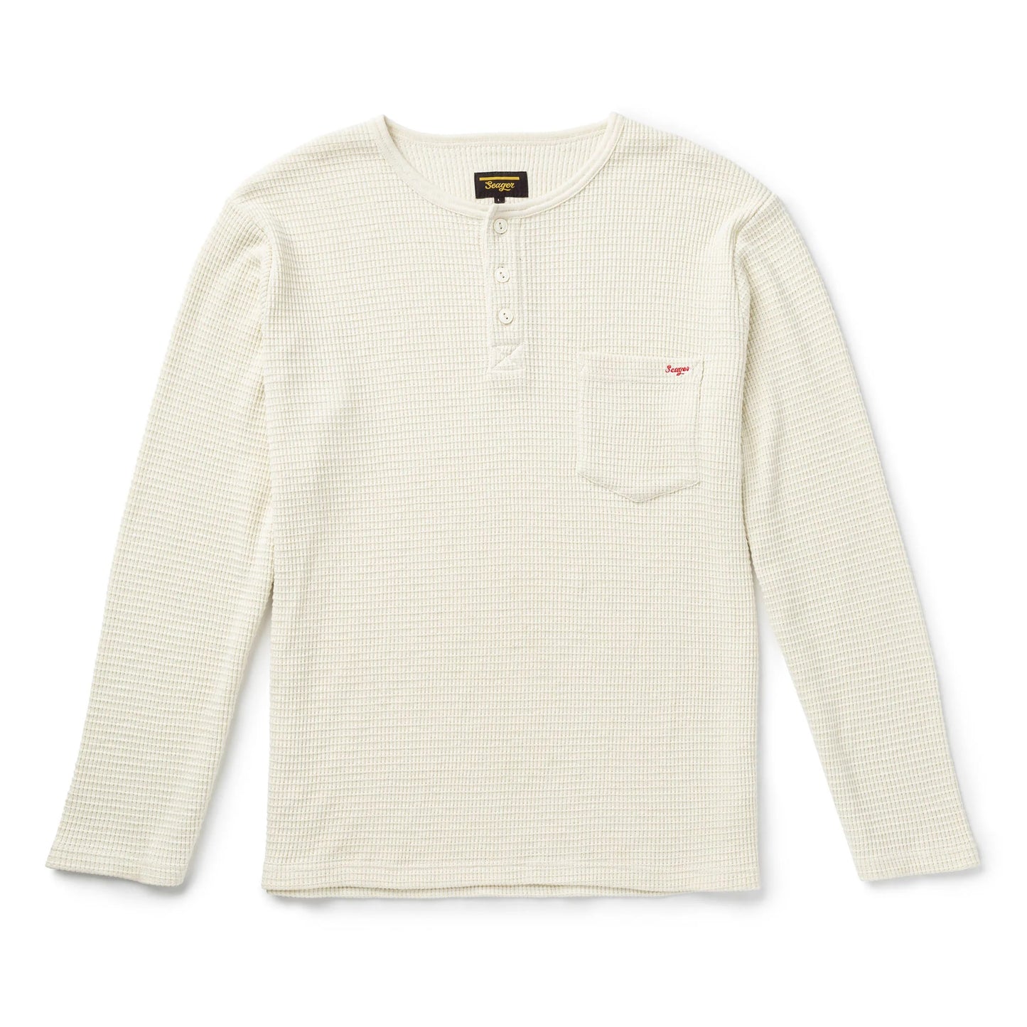 Seager Sawpit Henley Thermal LS - Vintage White