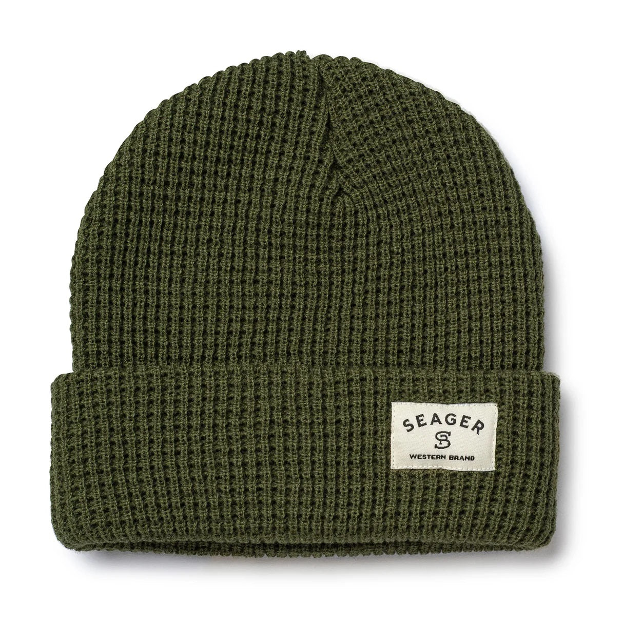 Seager Service Waffle Knit 2.0 Beanie - Army Green