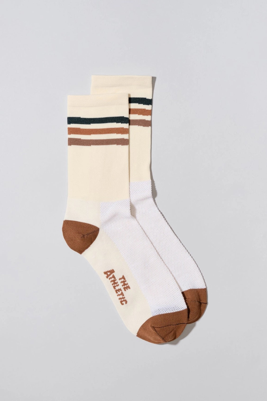 The Athletic - Wavy Stripes Oatmeal Socks