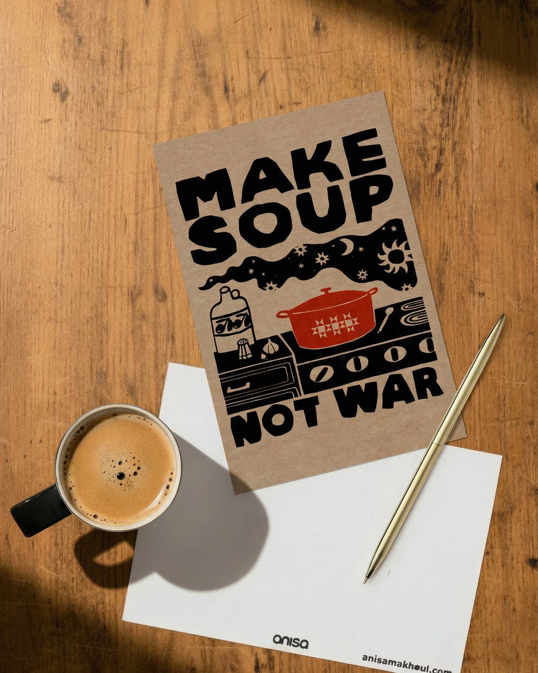 Postcard - Make Soup Not War