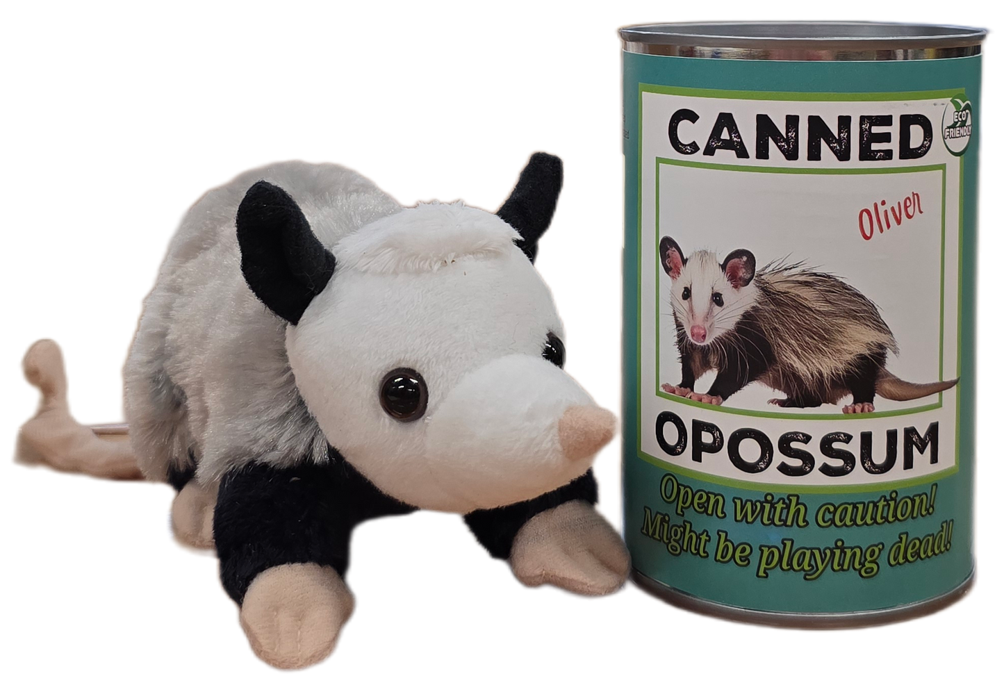 Oliver the Canned Opossum | Stuffed Animal Plush w/Jokes: Pop Top Lid
