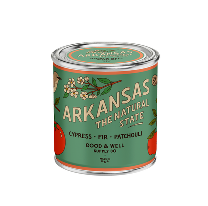 Arkansas State Soy Candle : 1/2 Pint / Cotton Wick
