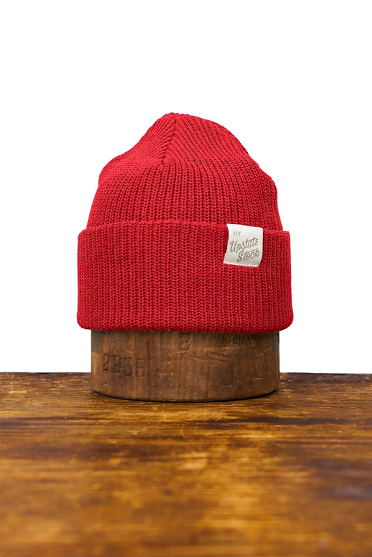 Upstate Stock Cotton Watchcap - Cherry Red