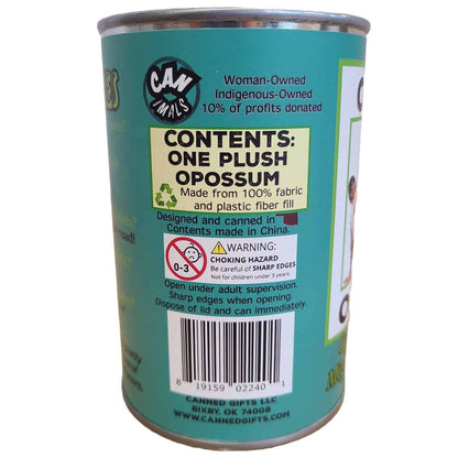 Oliver the Canned Opossum | Stuffed Animal Plush w/Jokes: Pop Top Lid