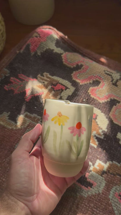 Kimly Ceramics - Native Wildflowers Painted Sipper Mug