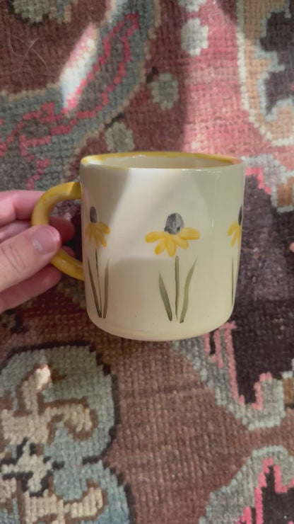 Kimly Ceramics - Black Eyed Susan Painted Mug